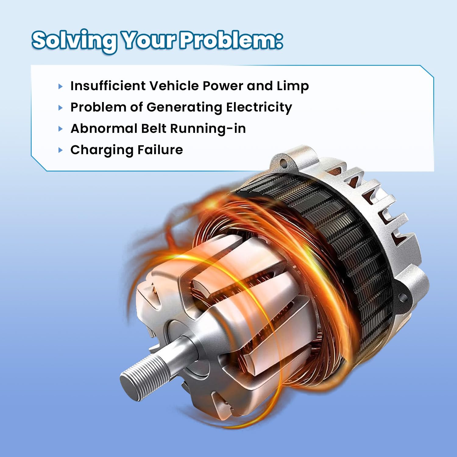 56029732AB Alternator 180A Compatible with Chrysle-r Pacifica 2017-2020 3.6L and for Voyager 2020 3.6L, 6-Groove Decoupler Pulley Clockwise, Replace 11940, 421000-7181, 4210007181