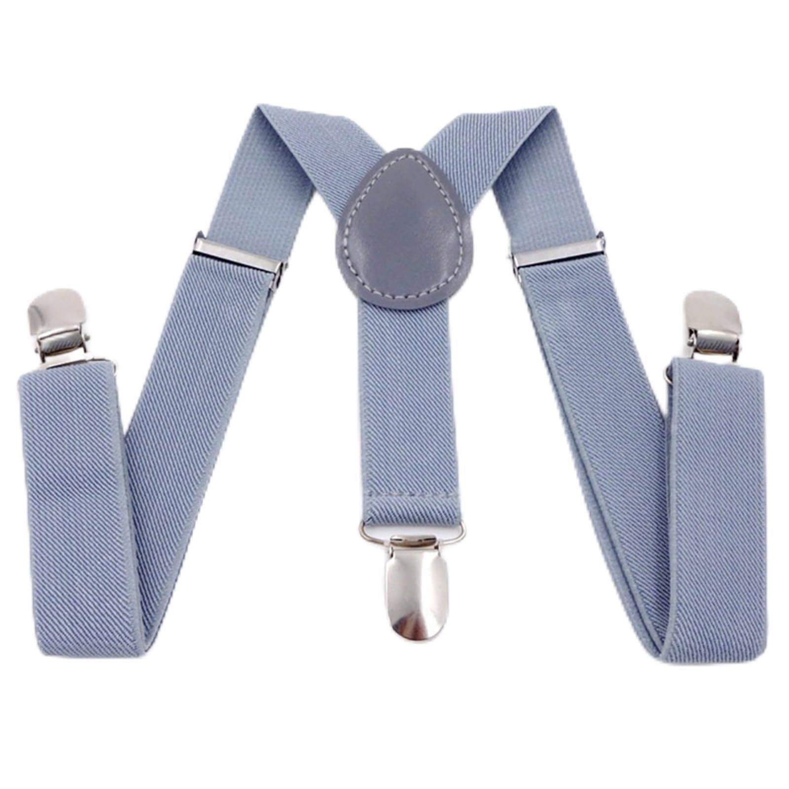 Tirantes para Niños Conjunto de tirantes con pajarita for niños, cinturón for pantalones con tres clips en la parte trasera, for hombres y mujeres