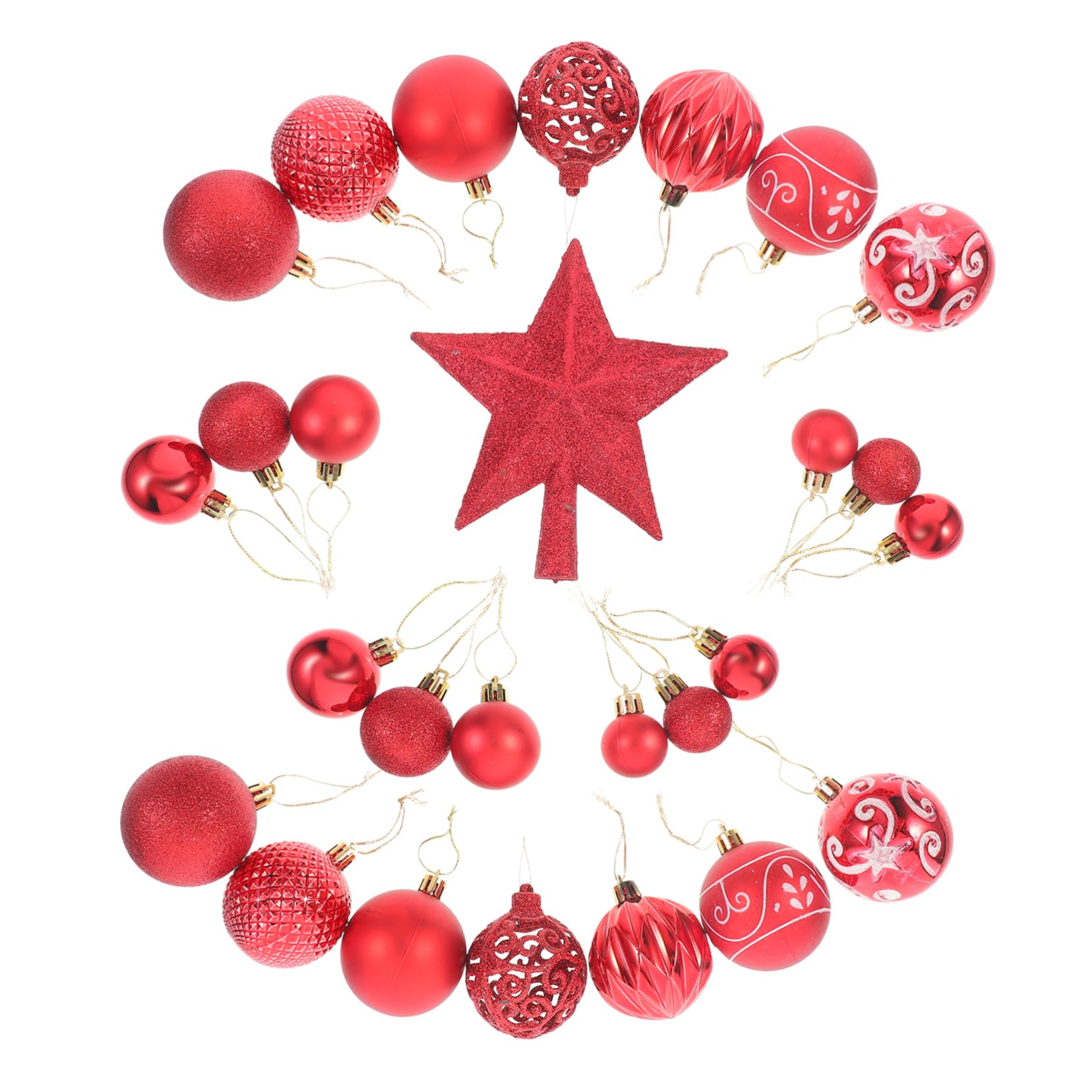 Boules de Noël suspendues incassables en lot de 101 pièces contre la casse de déco