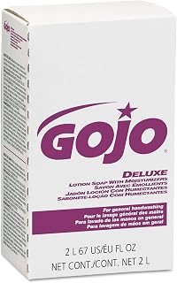 Gojo NXT Deluxe Lotion Soap with Moisturizers, Floral Scent, EcoLogo Certified, 2000 mL Hand Soap Refill NXT Push-Style Dispenser (Pack of 4) - 2217-04