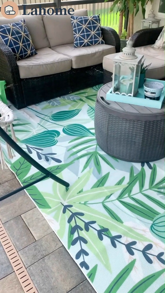 Amazon.com: Lahome Floral Indoor Outdoor Rug, 5x8ft Non-Slip