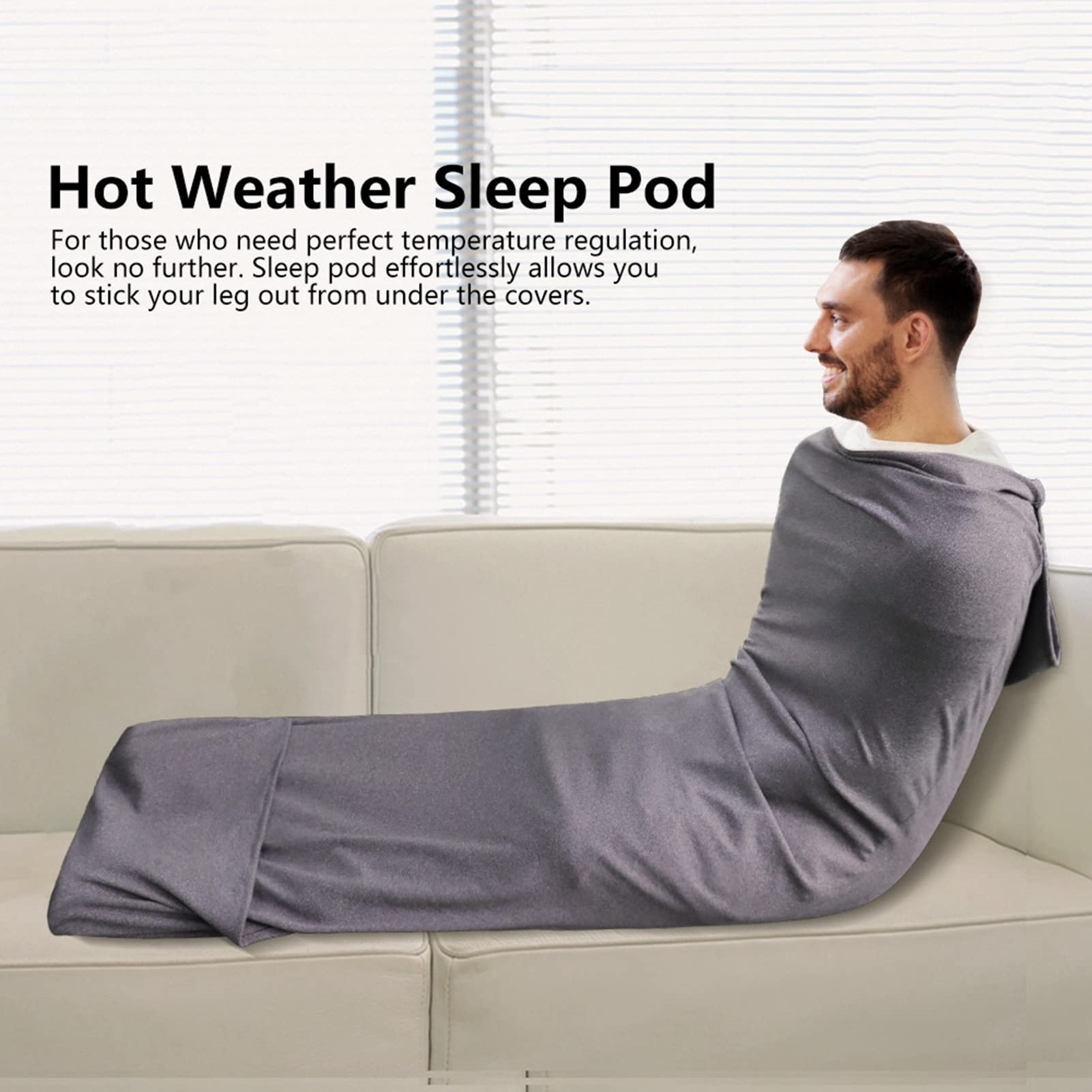 Bderkz Camping-Schlafsäcke 360° Wrap Atmungsaktiv Tragbarer Schlaf-Pod für heißes Wetter für Outdoor-Trips, Camping, Wandern(XL) Sport & Freizeit