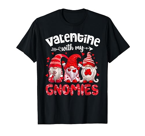 Valentine With My Gnomies Kids Adults Tee
