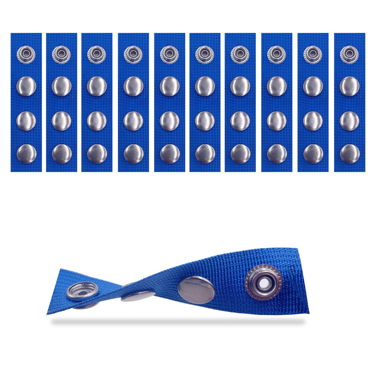 Boat Cover Snap Extender for Boat Canvas,Steel Snap Extender,Extension Sizes 1"~3" (Blue)