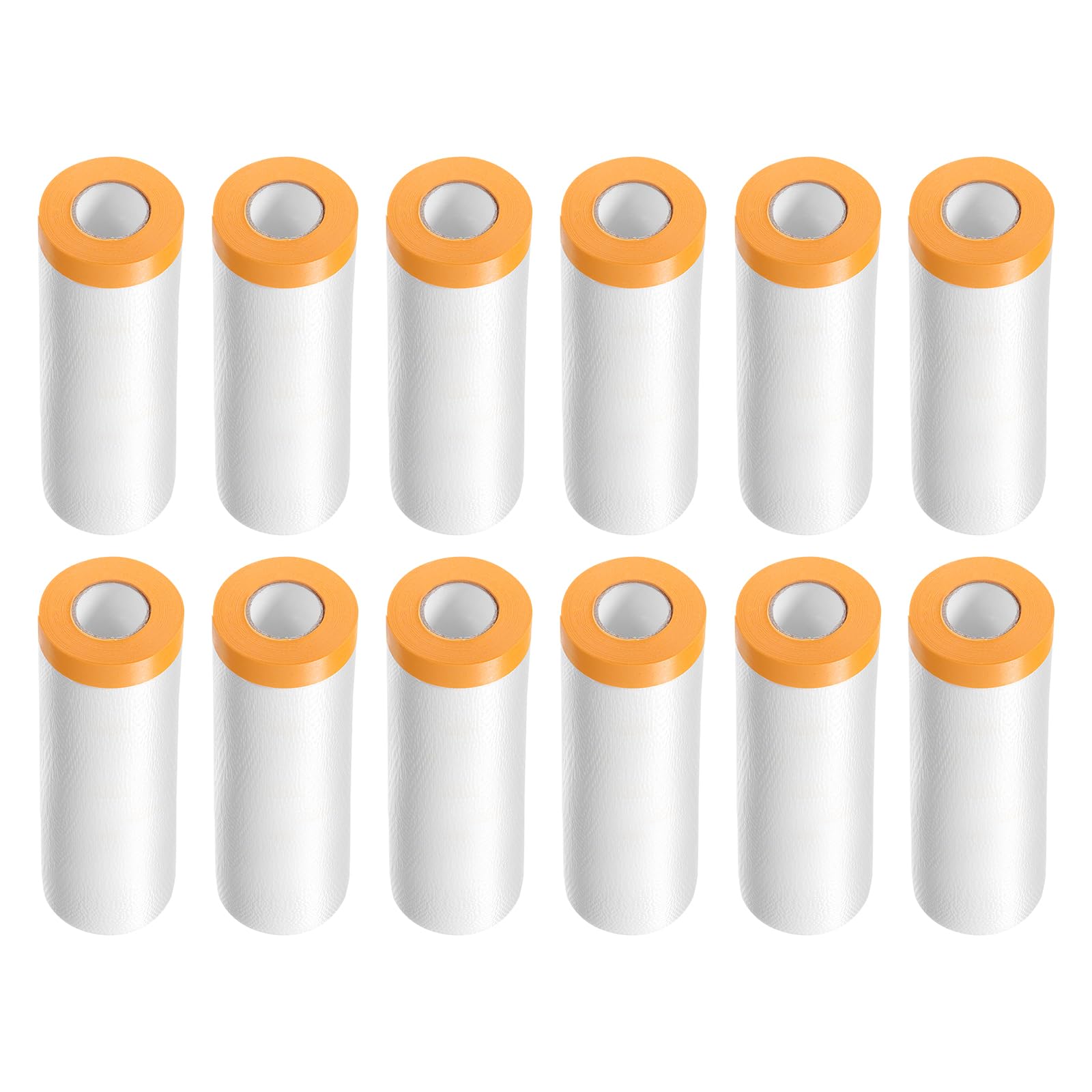 QUARKZMAN 12 Rotoli di Pellicola Mascherante Pre-Incollata 43.3" X65.6Ft Nastro E Telo Protettivo in Plastica per Pittura con Nastro Pellicola per Copertura per Pittura Automobilistica