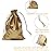 BEAVOING Pack of 100 6x 8 Heavy Duty Gold Drawstring Bags With Tags, Pouches Wedding Party Christmas Favor Gift Candy Chocolate Bags (Gold, 6x 8)