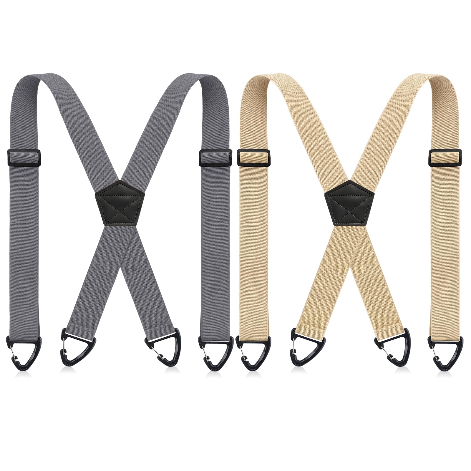 Janmercy 2 Pcs X Back Hidden Suspenders for Men