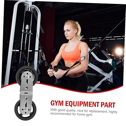 Miniatura 5 de Mobestech Polea de ejercicio de doble polea de carril de polea deslizante rueda de fitness Polea de tracción de la rueda de elevación de la pieza de