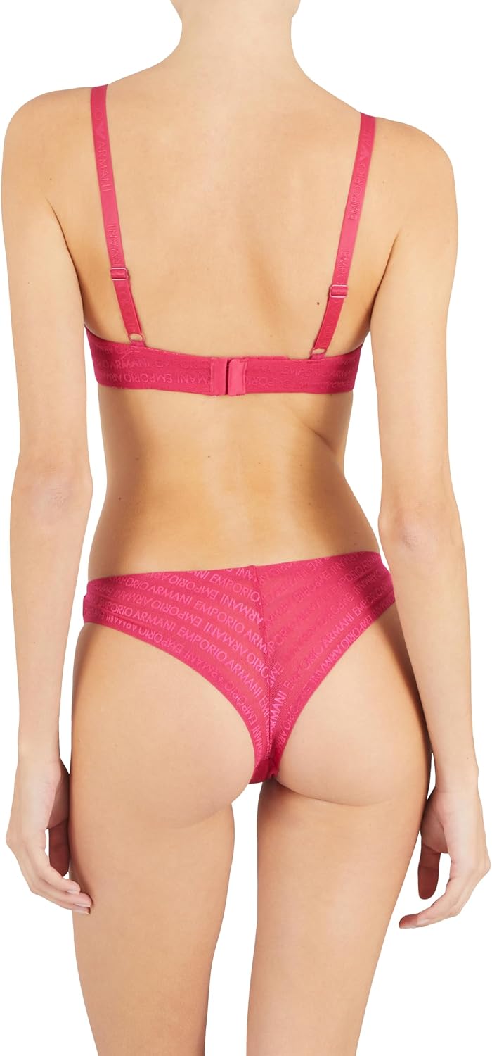 Emporio Armani Women's All Over Logo Mesh 2 Pack Brazilian