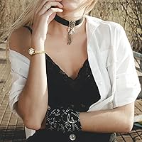 Vista 6 de Diaofendi Petite Easy Reader - Reloj analógico para mujer con banda de expansión de acero inoxidable, resistente al agua