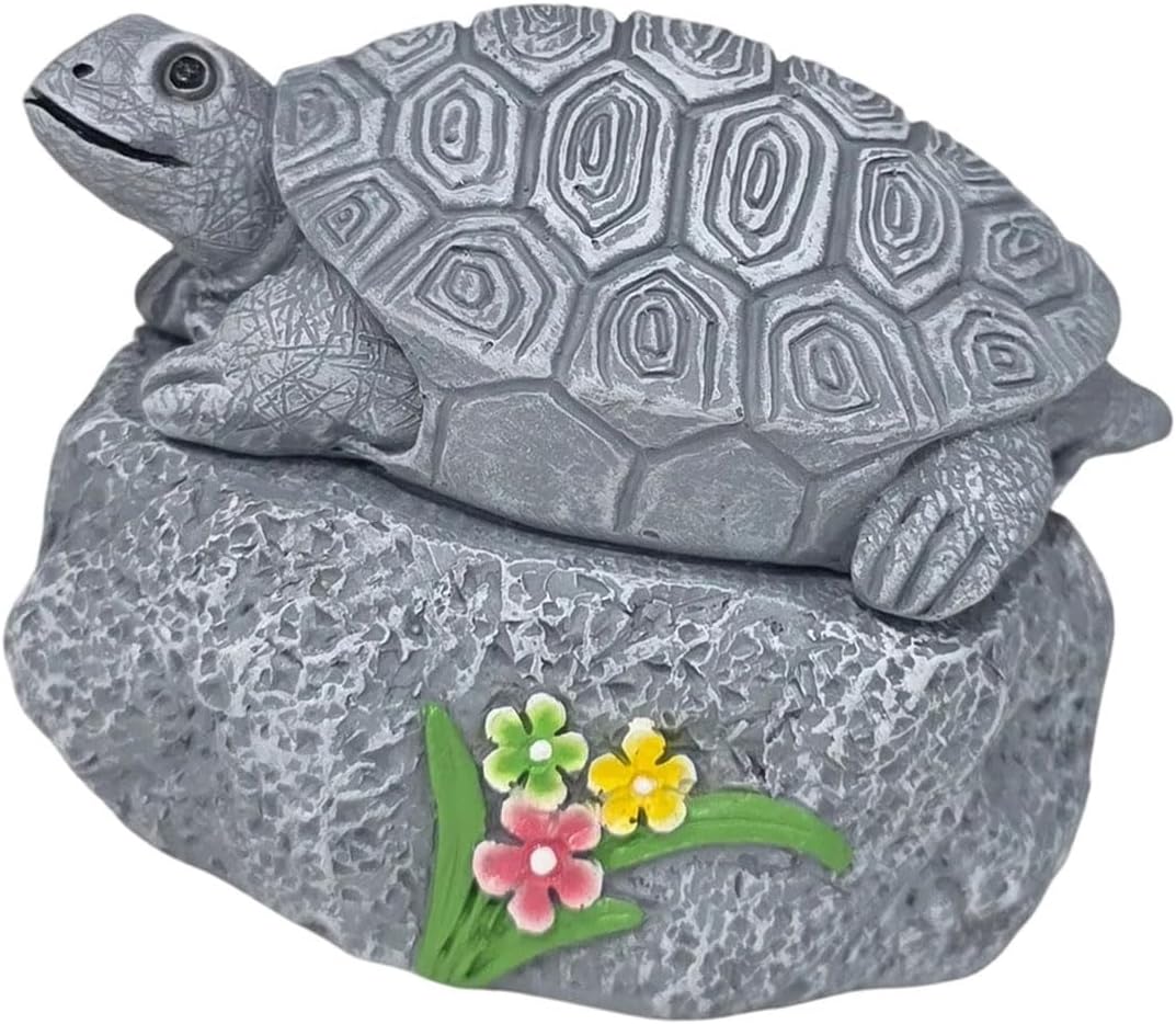 Weather Resin Turtles Box Practical Organizers Suitable for Outdoor Garden Decoration Storage Turtles Holder