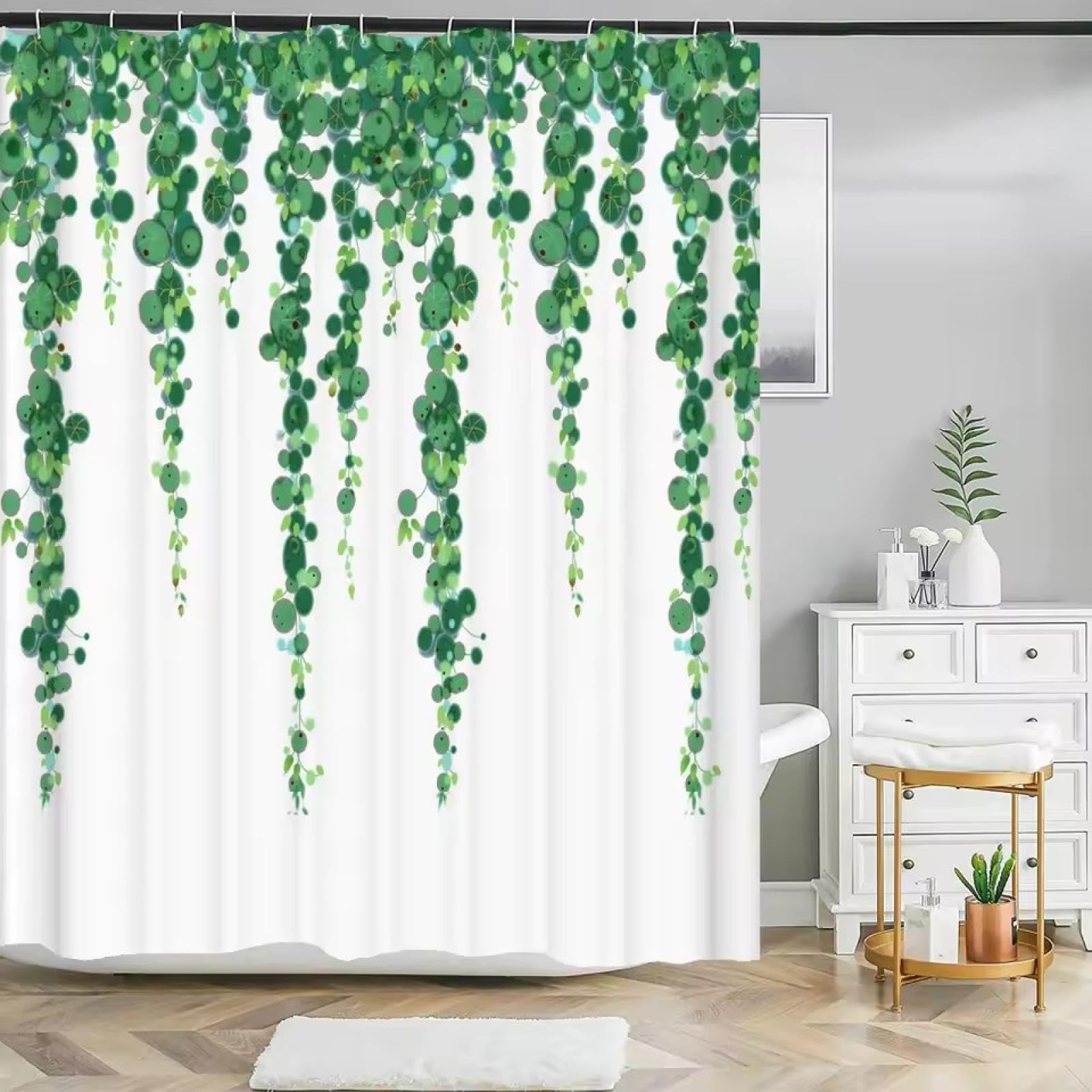 Rideaux de douche tropicaux pour créer une ambiance spa nature chez soi