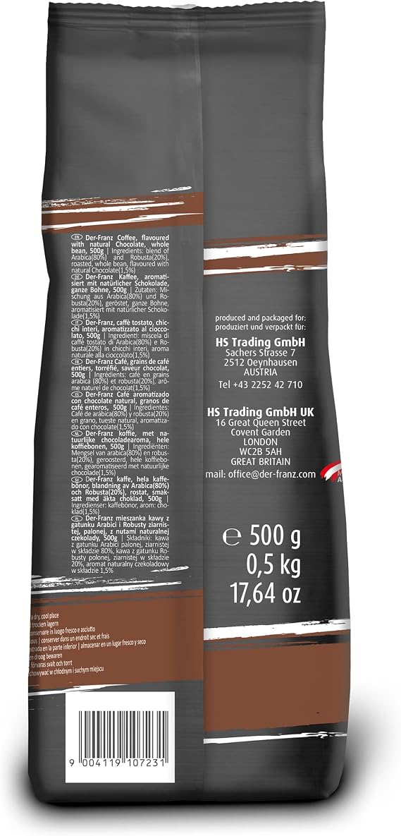 Der-Franz Coffee, flavoured with Chocolate, ground, 2 x 500 g