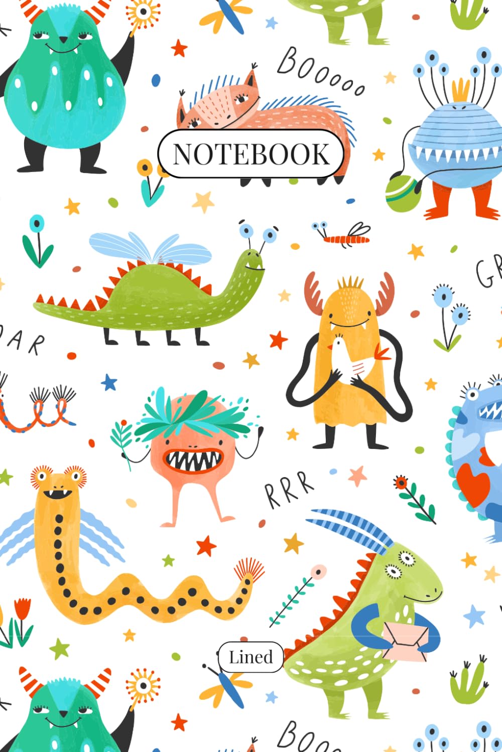 Mini Monsters ~ Small Lined Notebook: Compact Kids Journal for Everyday Writing and Notes | Cute Monsters Cover for Children