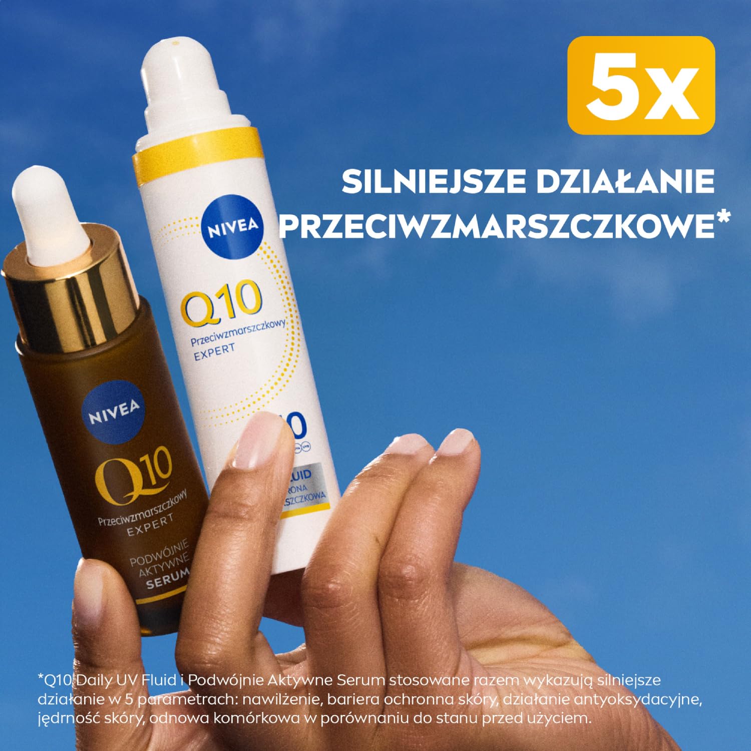 NIVEA Q10 EKSPERT Przeciwzmarszczkowy Daily UV fluid do twarzy z SPF 50, 40 ml