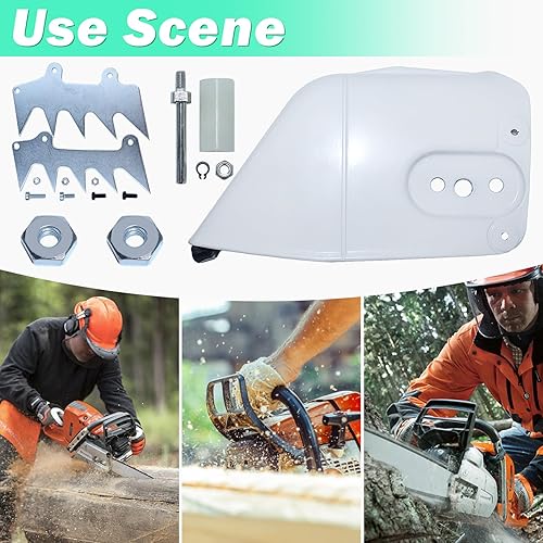 Miniatura 7 de Adefol Kit de cubierta de piñón de embrague para Stihl MS660 066 MS650 Pieza de repuesto con espigas de perro de tala Tuerca de barra colectora de
