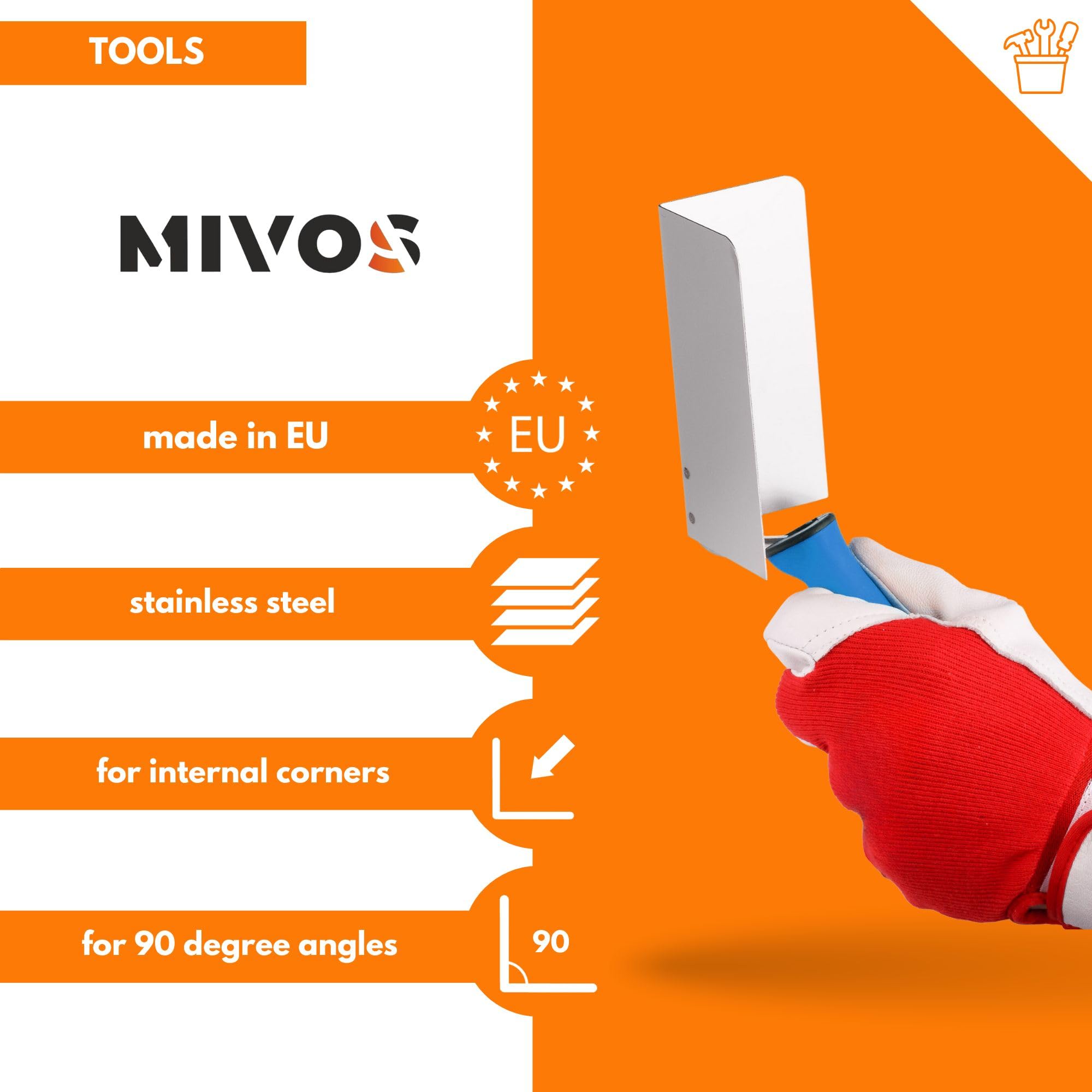 Mivos Corner Trowel Stainless Steel 120 x 60 mm, Inner Corner Trowel Made of Stainless Steel - Image 2
