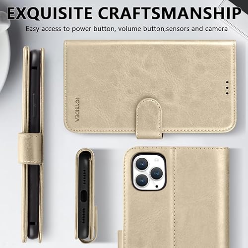 Miniatura 8 de Funda tipo cartera para iPhone 11 Pro Max, funda magnética de piel sintética con tarjetero y soporte para tarjeta de crédito, soporte y funda a