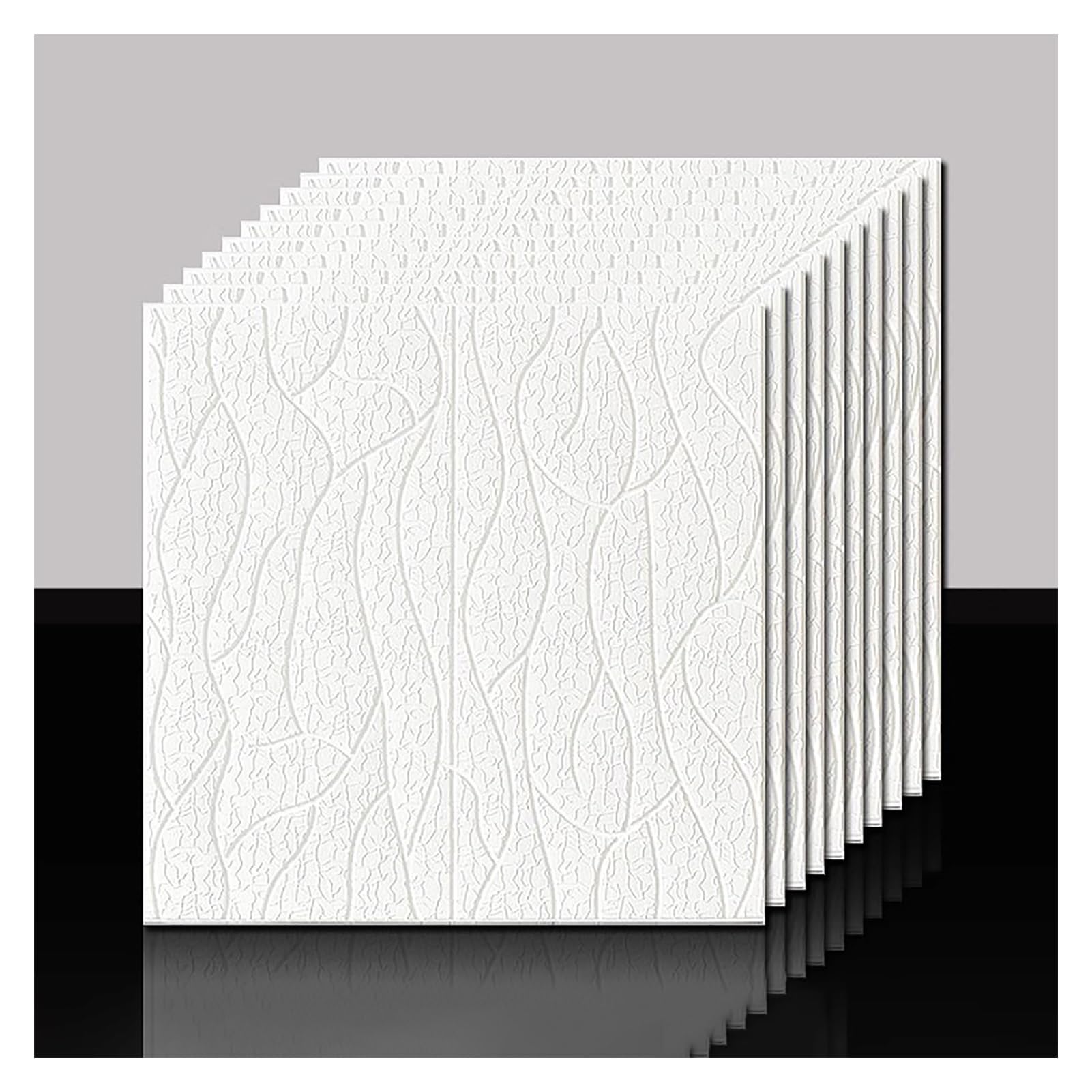 Panneaux muraux 3D autocollants de plafond 70x70 cm lot de 30 pièces
