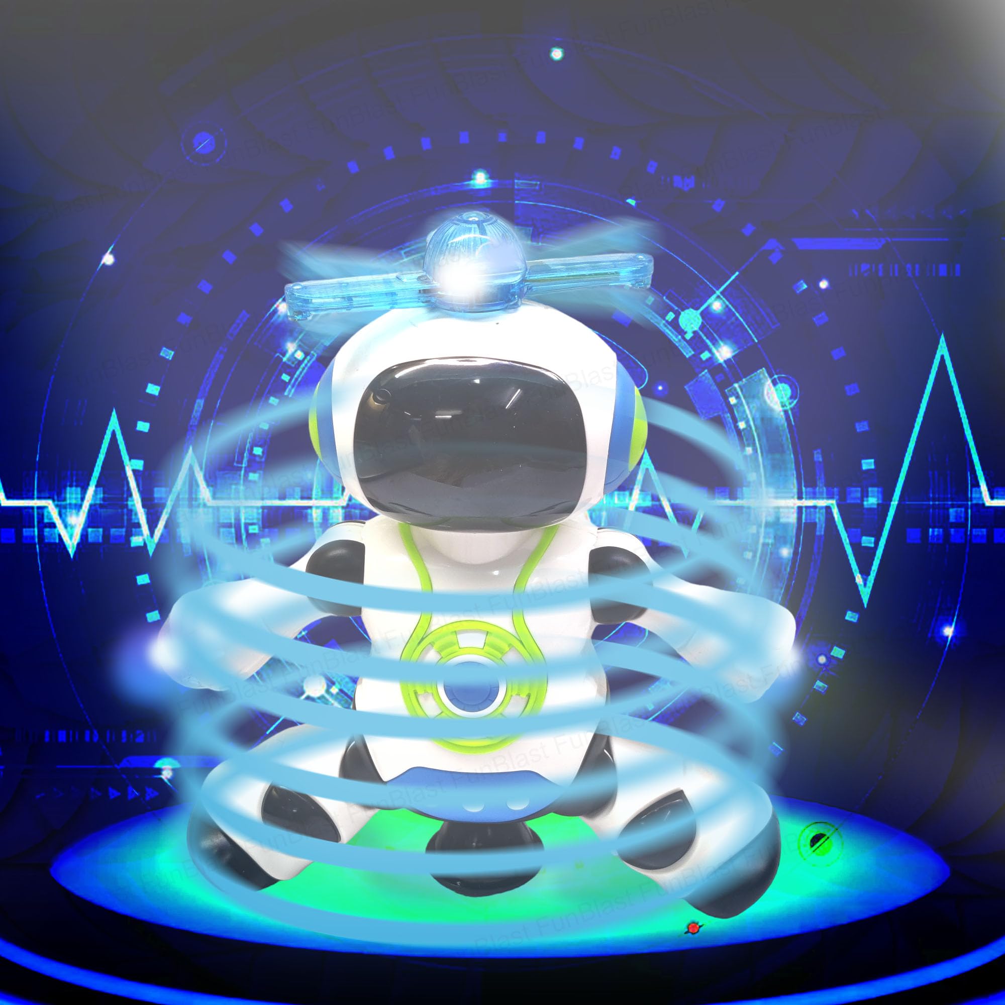FunBlast Dancing Robot with Music, Robot for Kids with 3D Flashing Lights, 360 Degree Rotation Toy Robot for Kids -Plastic,Multi color,Pack of 1 - Image 6 thumbnail