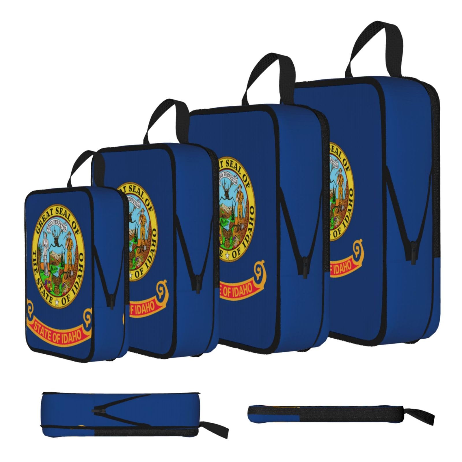 Idaho state flag Compression Packing Cubes 4 Piece Set