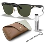 RB4175 CLUBMASTER OVERSIZED Square Shaped Sunglasses for Men & Women with Official RAYBAN Eyewear Kit