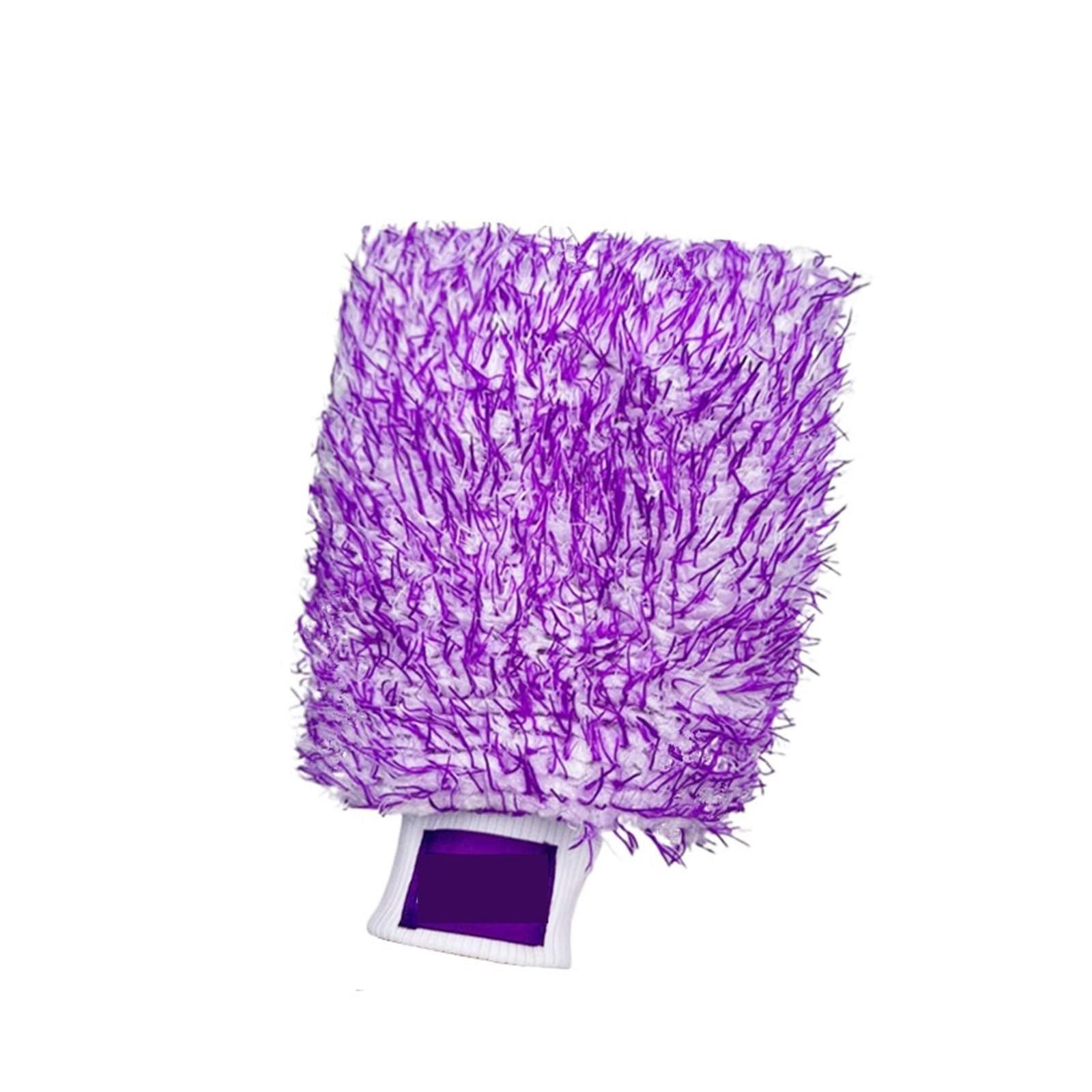 Genérico Guante de Microfibra púrpura, manopla Lavado Autos con Forro Interior Puntada Espuma súper absorbencia(10 Purple Mitt)