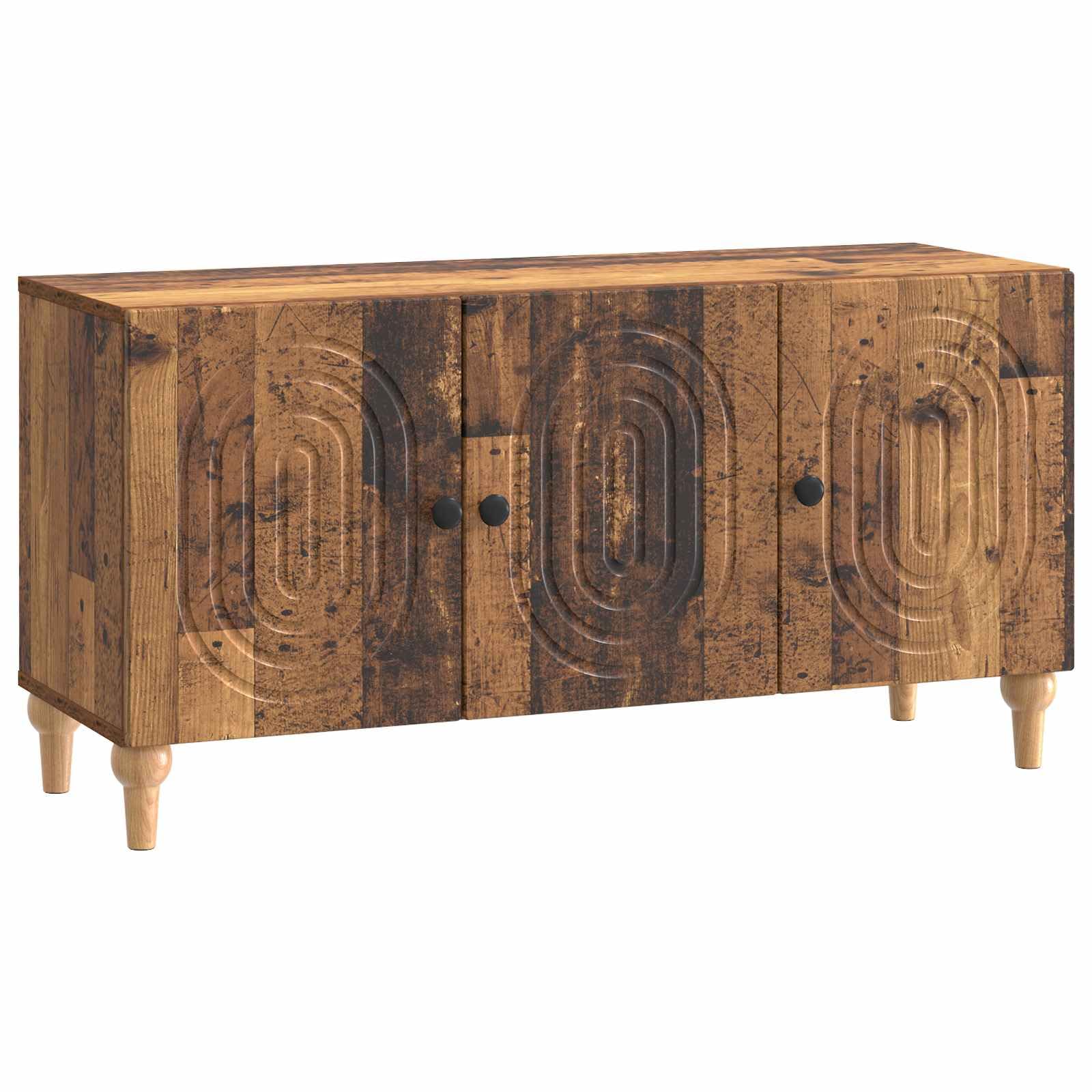 Table TV pour salon chaleureux style industriel meuble bas 99 cm