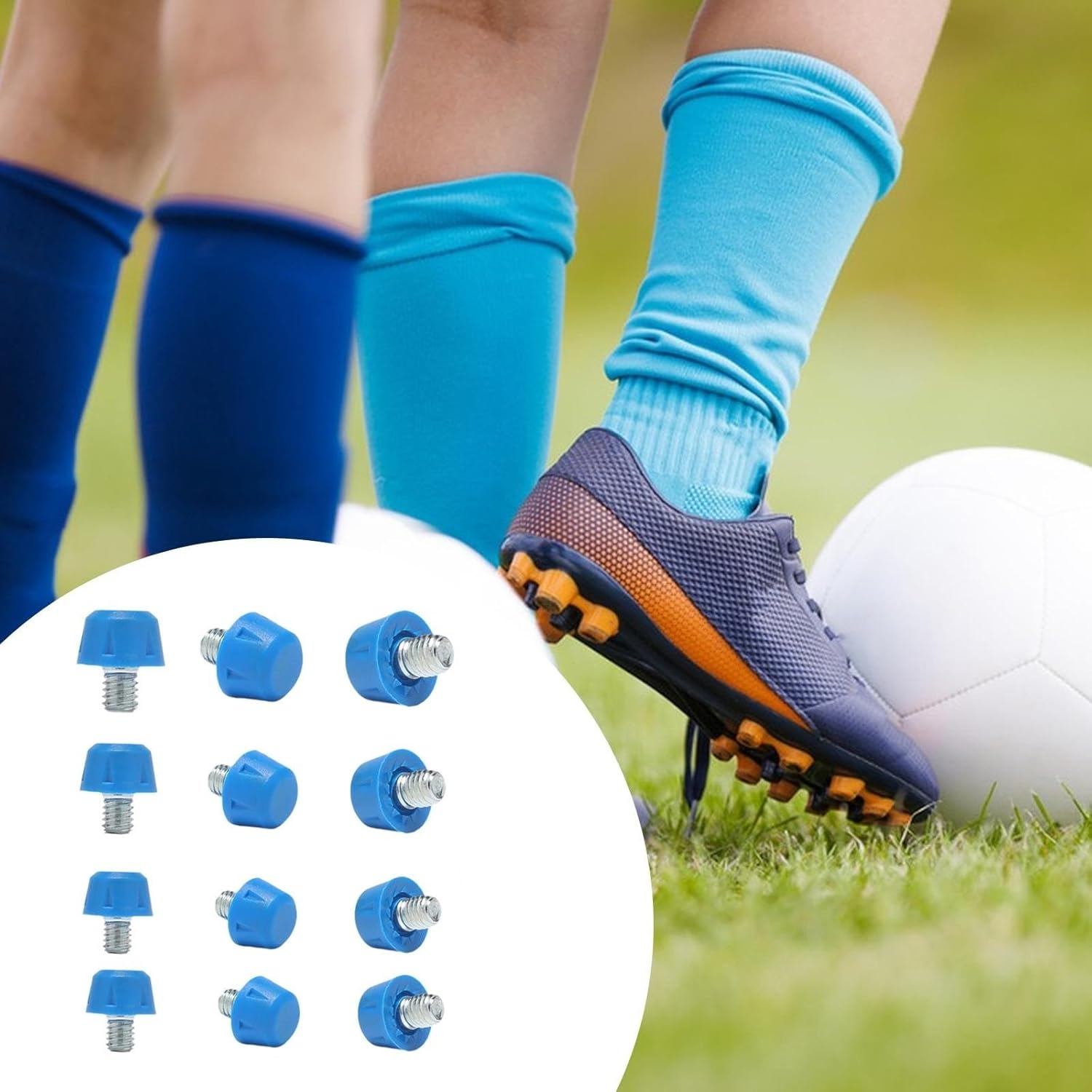 Football Boot Studs 24pcs Football Shoe Spikes Soccer Boot Cleats for Training Indoor Competition
