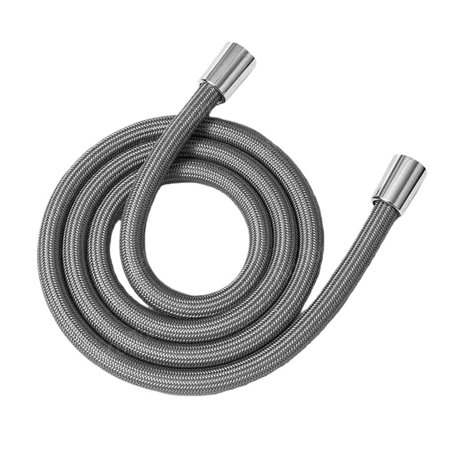 Shower Hose Bathroom High Pressure Flexible Smooth 1.5/2.0 Meter Handheld Anti Winding 2. Universal Pipe Tube for Bathroom Showers(Grey,2.0M)