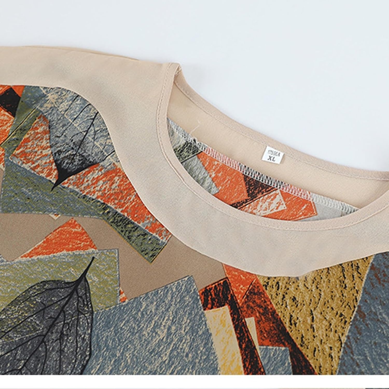 [Bukary] 上下 セット Tシャツ 半袖 レディース チュニック トップス 総柄 エスニック 婦人服 高齢者 シニアファッショ