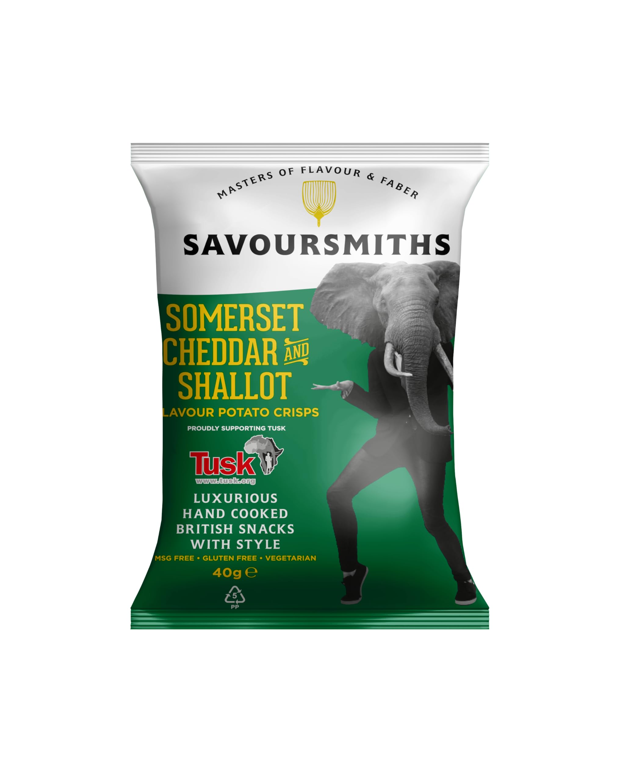 Savoursmiths Somerset Cheddar and Shallot Potato Crisps, 40 g