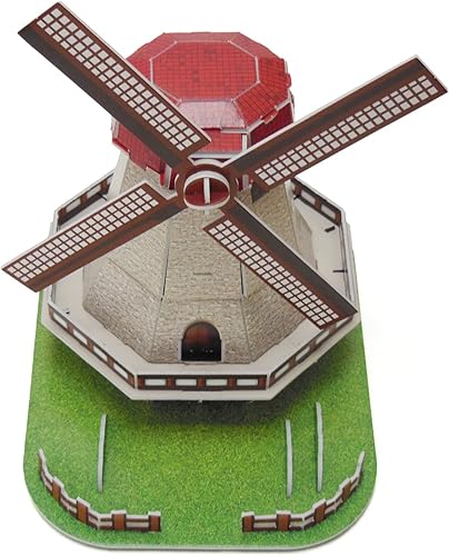 Miniatura 5 de Rompecabezas creativo 3D modelo de papel Holland Windmill DIY Fun & Educational Toys World Great Architecture Series, 45 piezas