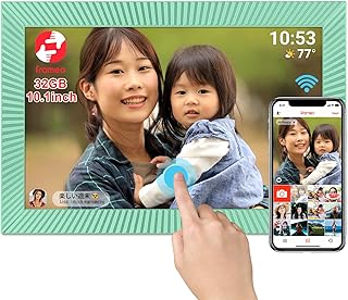 デジタルフォトフレーム WiFi 10.1インチ 1280 * 800P IPSタッチスクリーンHD Disply、32GBストレージ、スライドショー、自動回転壁掛け可能 無料APP経由でどこからでも瞬時に写真を送る