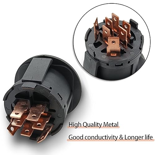 Miniatura 3 de Rldym Interruptor de arranque de encendido con 2 llaves para Husqvarna, AYP, Craftsman, Sears, Poulan cortacésped, repuesto # 193350 532193350