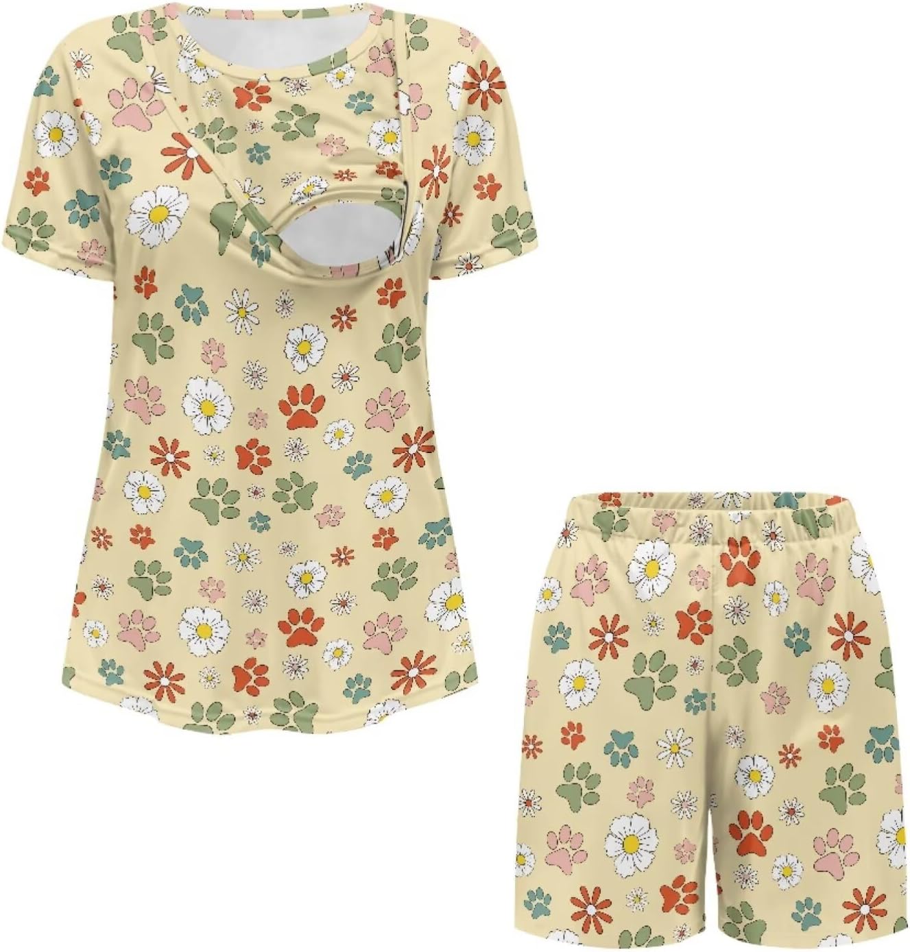 Nursing Pajamas for Women Breastfeeding Sleepwear Soft 2 Piece Postpartum Lounge Sets