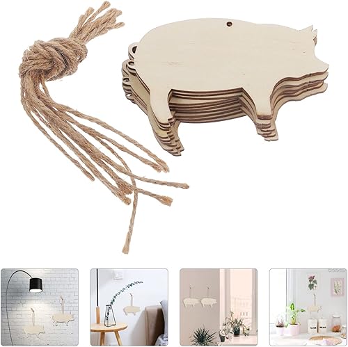 Miniatura 2 de IMIKEYA 100 discos de madera de 0.6-1.2 in, rebanadas de madera sin terminar, para manualidades, rebanadas de madera en blanco para Navidad, boda,