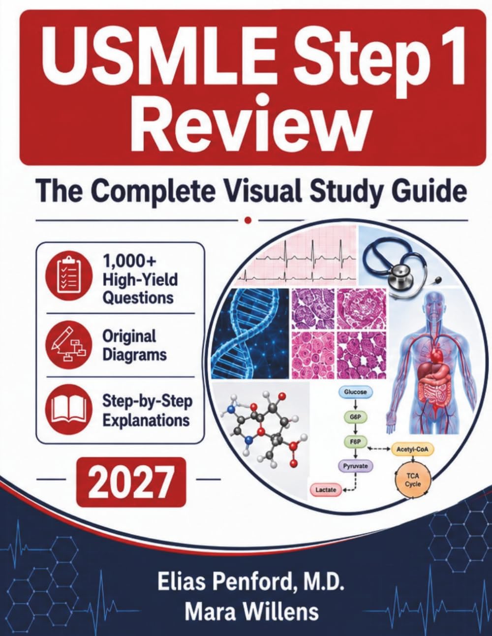 USMLE Step 1 Review: The Complete Visual Study Guide — 1,000+ High-Yield Questions, Original Diagrams, and Step-by-Step Explanations for 2027