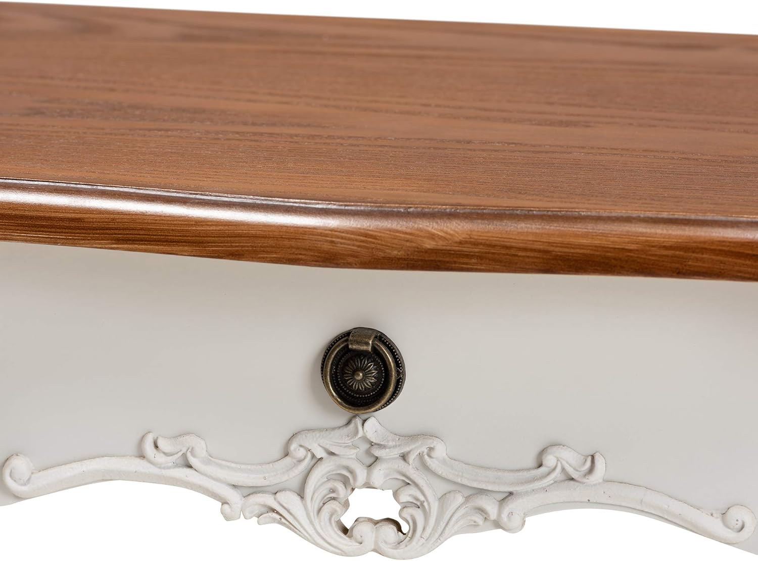 Baxton Studio Console Tables, White/Brown