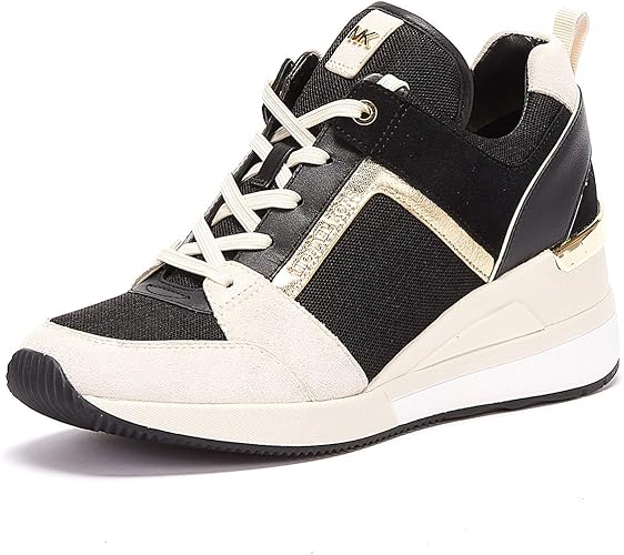 MICHAEL Michael Kors Georgie Sneakers Dames Zwart/Beige/Goud Lage Sneakers  Shoes : Amazon.nl: Kleding, schoenen \u0026 sieraden
