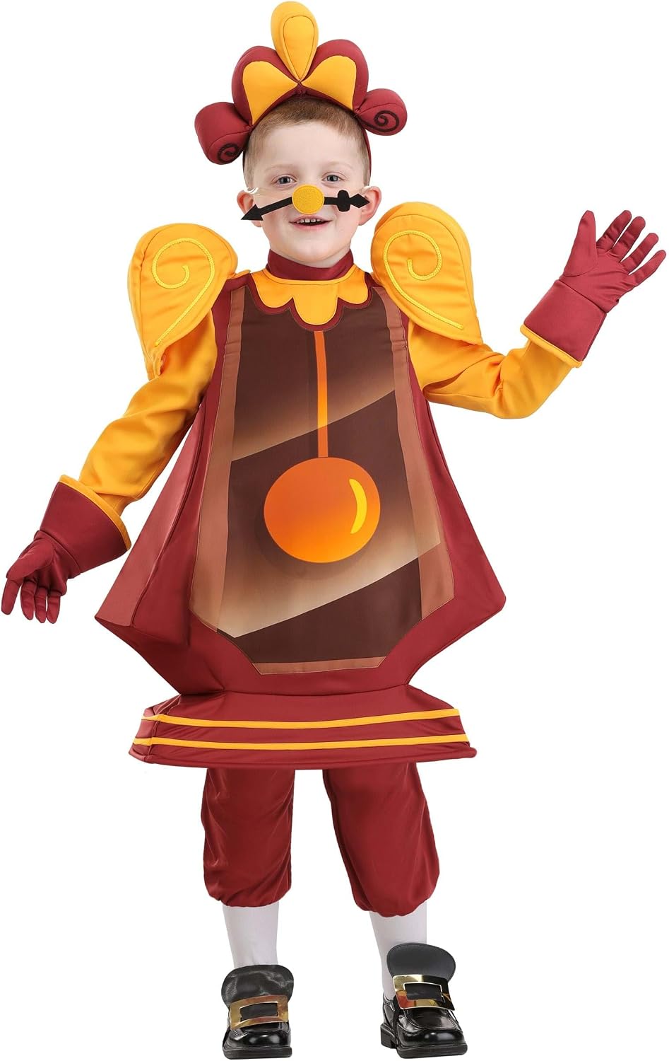 Toddler Disney Beauty and the Beast Cogsworth Costume with Accessories | Halloween, Theater or Play Pretend Outfit