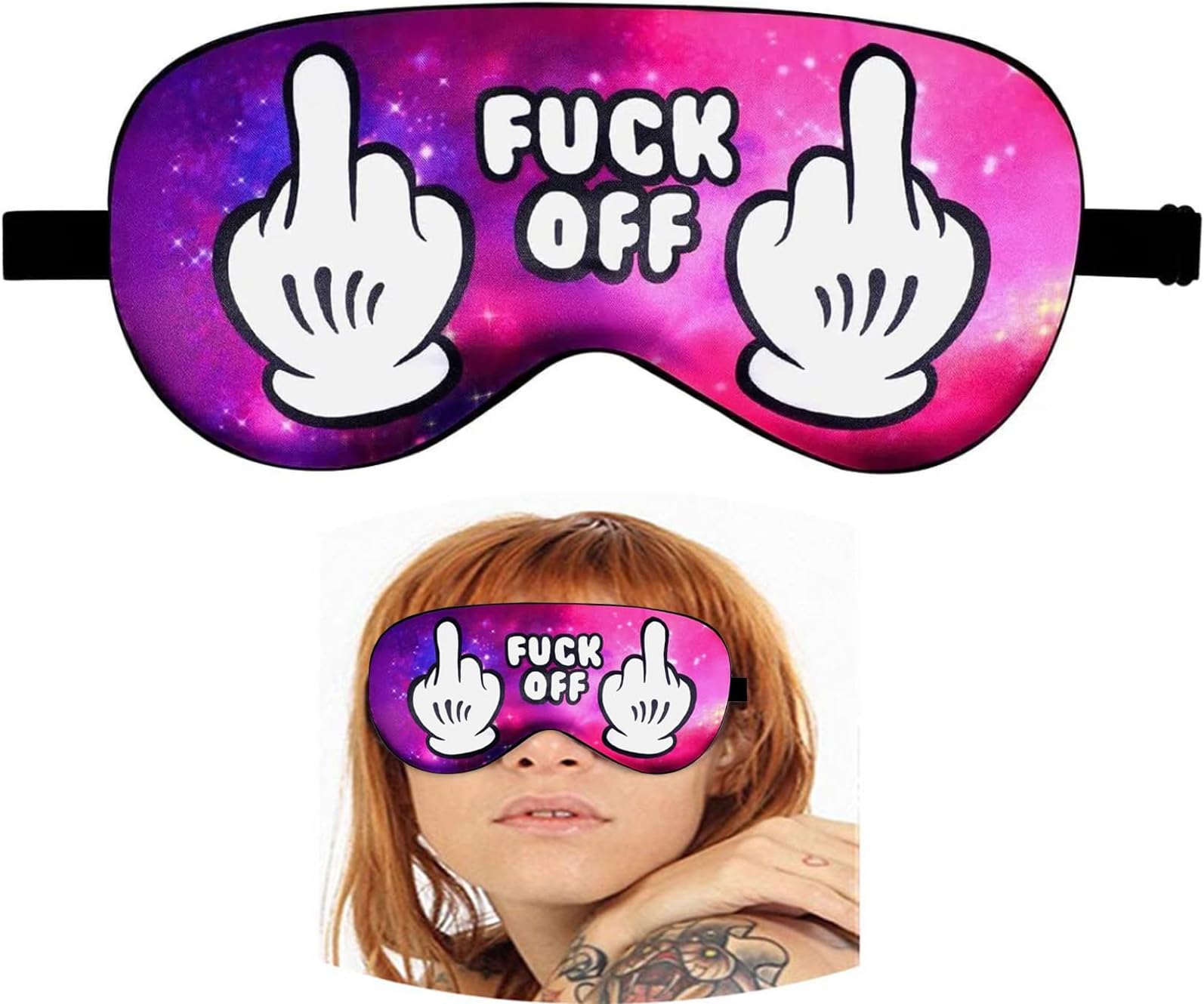 Novelty Funny Sleep Eye Mask Light Blocking Sleep Mask, Soft and Comfortable Night Eye Mask for Men Women, Eye Cover Aid Rest Blindfold, Eye Blinder for Travel/Sleeping/Shift Work