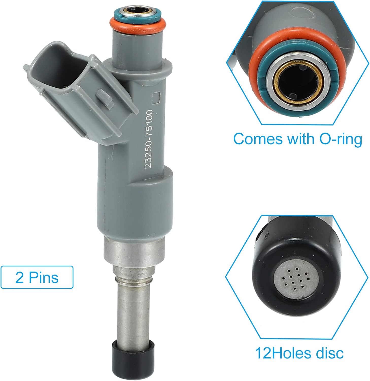 X AUTOHAUX 4pcs 23250-75100 23209-75100 Fuel Injector for Toyota 4Runner 2.7L 2010 for Toyota Hiace 2.7L 2010 for Toyota Tacoma 2.7L 2005-2016