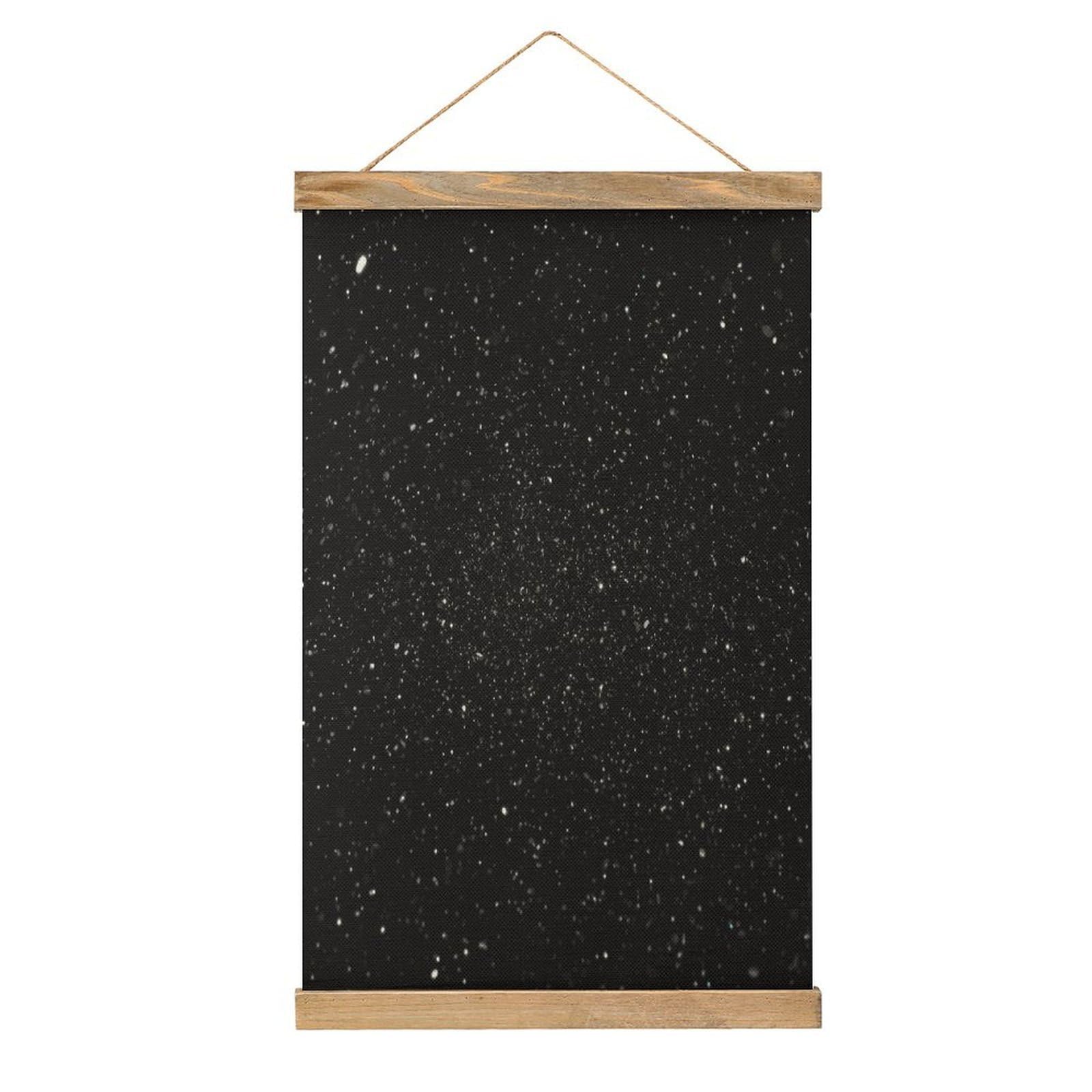 JTREHY Black Glitter Linen Hanging Painting Vintage Poster Wall Art Prints Personality Style Wall Hanging Poster for Living Room Office Bedroom Decor Frame 13.2 X 20.47 Inch
