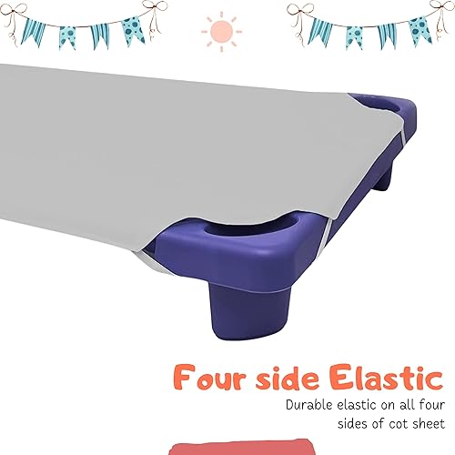 Miniatura 4 de Lukeville Luxury Linen Sábanas para cuna para niños pequeños y preescolares  Sábana para cuna  Bucles elásticos en las esquinas  Sábana bajera para