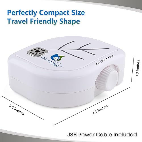 Miniatura 5 de O3 Pure Purificador de aire enchufable para pared de hojas, desodorante de habitación, mini generador de ozono e ionizador ajustable, el ambientador