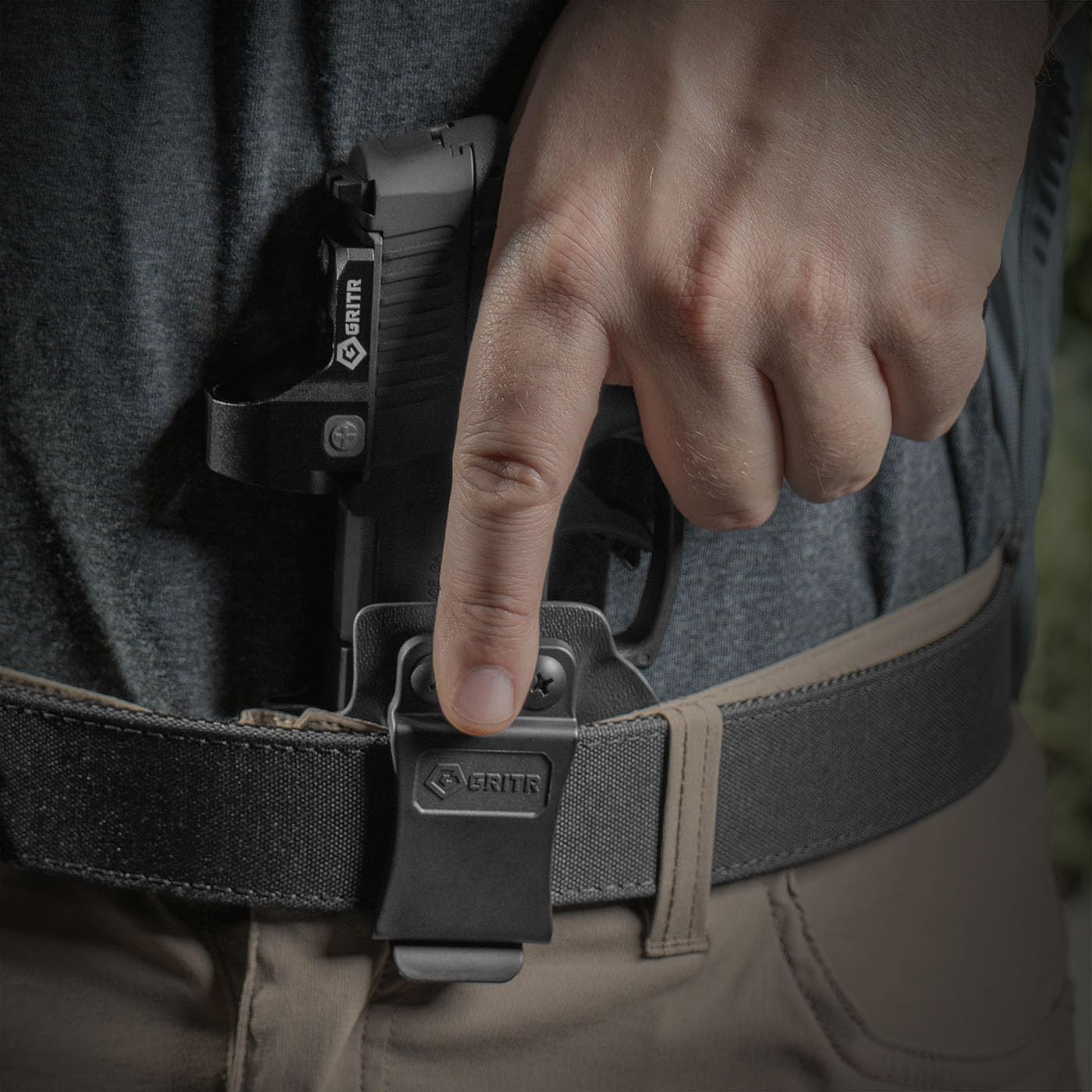 GRITR IWB Kydex Right/Left Hand Concealed Carry Pistol Holster Compatible with Taurus G3 - Optic Cut, Open Bottom, 1.5" Belt Clip, Adjustable Retention & Cant