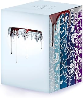 Red Queen 10th Anniversary Deluxe 5-book Box Set with stenciled edges: Red Queen, Glass Sword, King's Cage, War Storm, Broken Throne