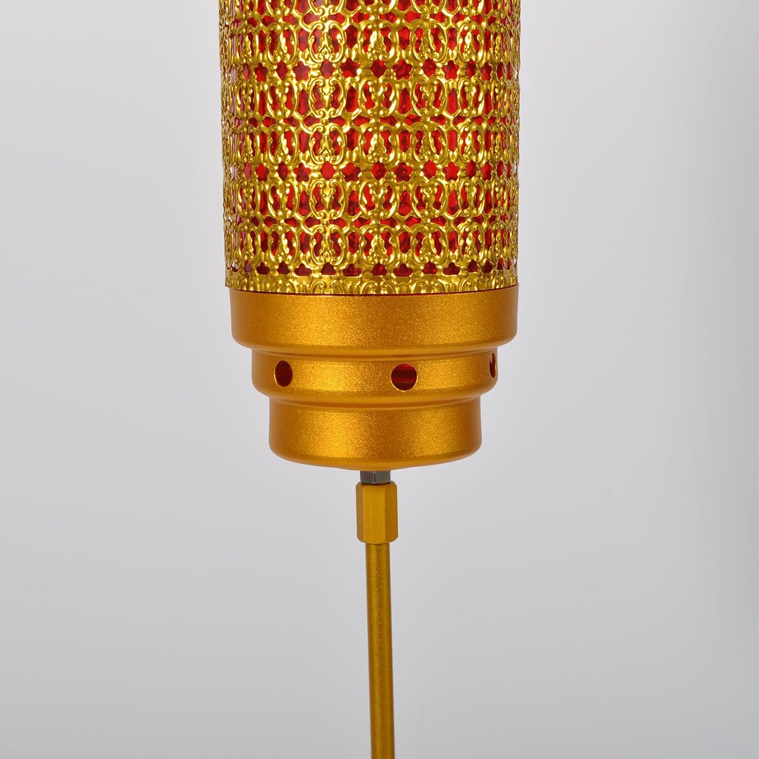 Grave Decorations for Cemetery,Greek Cross Candle Holder for Cemetery Grave Outdoor Garden Lawn Patio Yard Decor (Gold Red)