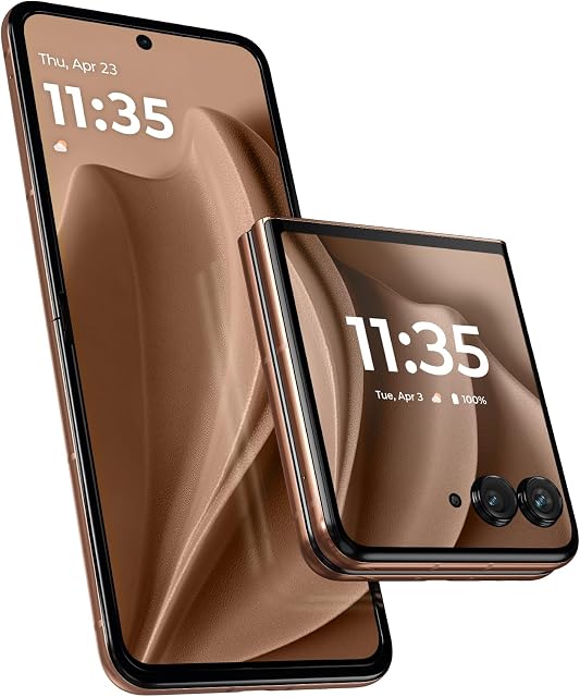 Motorola Unlocked Razr+ 2025 Mocha Mousse 12/256GB Smartphone